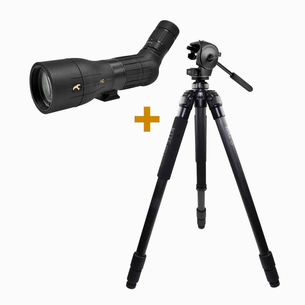Telescopios terrestres Kite Optics KSP 80 HD 25-50X80 + Trípode Ardea CF con rótula Manfrotto 128 RC