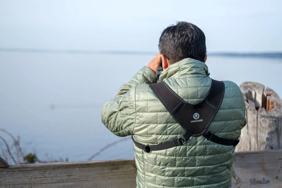 prismáticos VEO HD IV 10X42 + Arnés Veo Optic Guard + Kit Digiscopía Pack Vanguard 