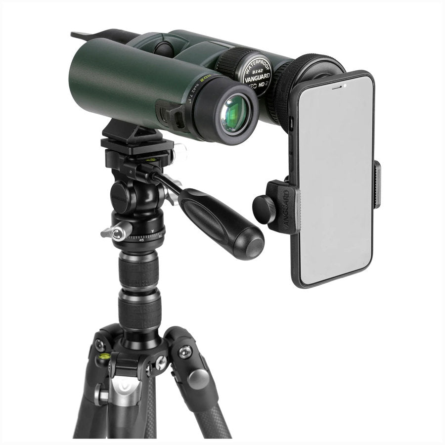 Adaptador universal de digiscopía para smartphone/óptica con mando a distancia bluetooth 