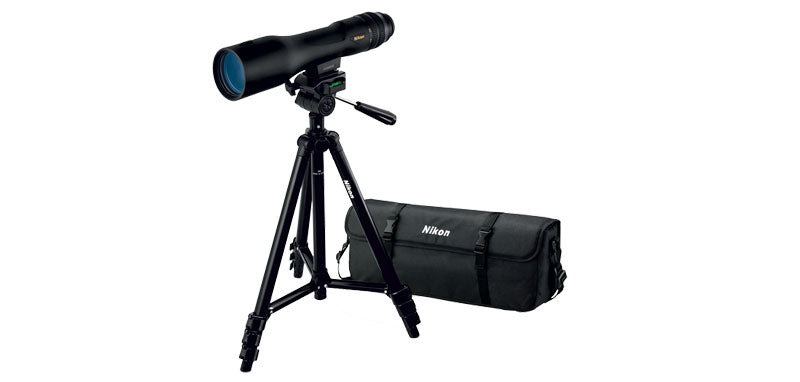 Telescopio terrestre Nikon Prostaff 3 16-48x60 - Kit completo con trípode