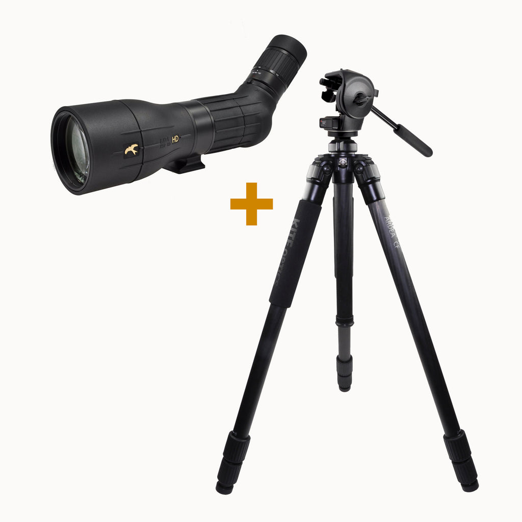 Telescopios terrestres Kite Optics KSP 80 HD 25-50X80 + Trípode Ardea CF con rótula Manfrotto 128 RC 