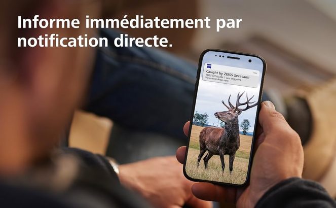 Cámara trampa fotográfica ZEISS Secacam 5 conectada 
